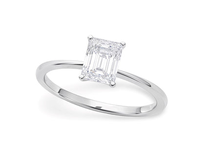 1 Carat Radiant Lab Grown IGI G/VS1 Diamond Solitaire Ring in 10k White Gold