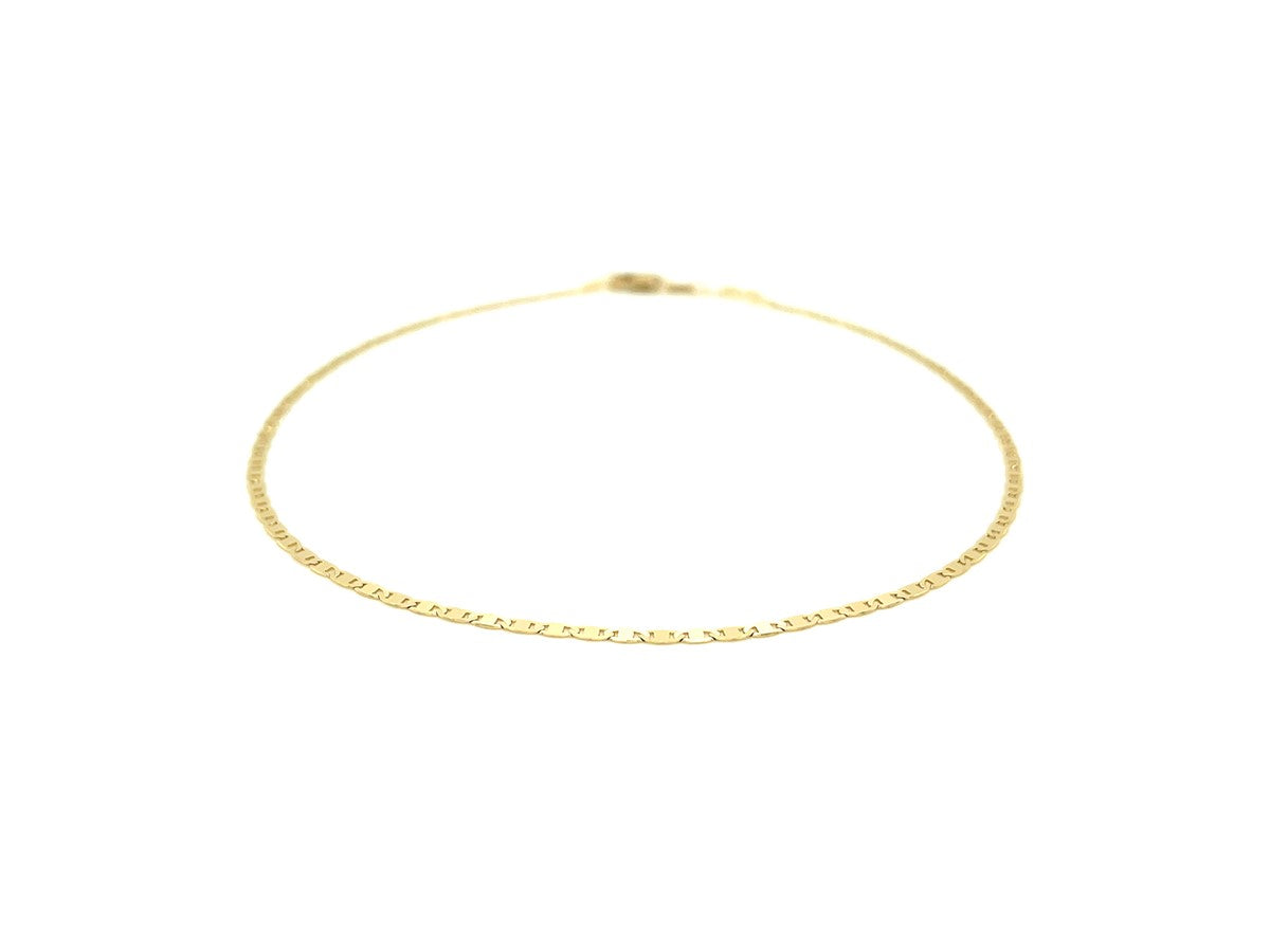 14k Yellow Gold Mariner Link Anklet 1.7mm