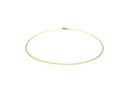 14k Yellow Gold Mariner Link Anklet 1.7mm