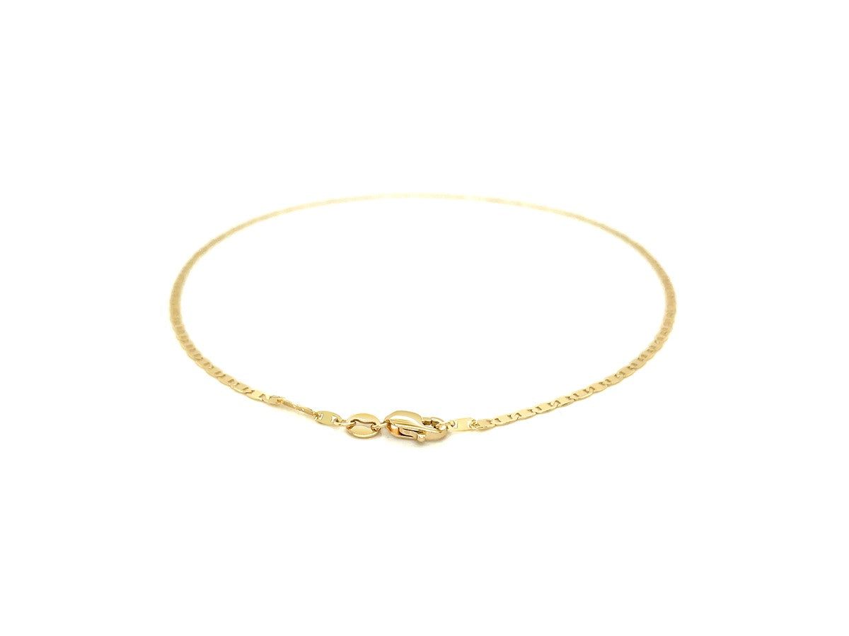 14k Yellow Gold Mariner Link Anklet 1.7mm