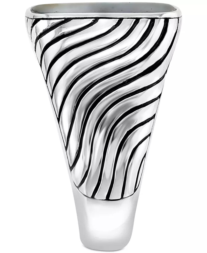 EFFYÂ® Men'S Onyx Ring in Sterling Silver
