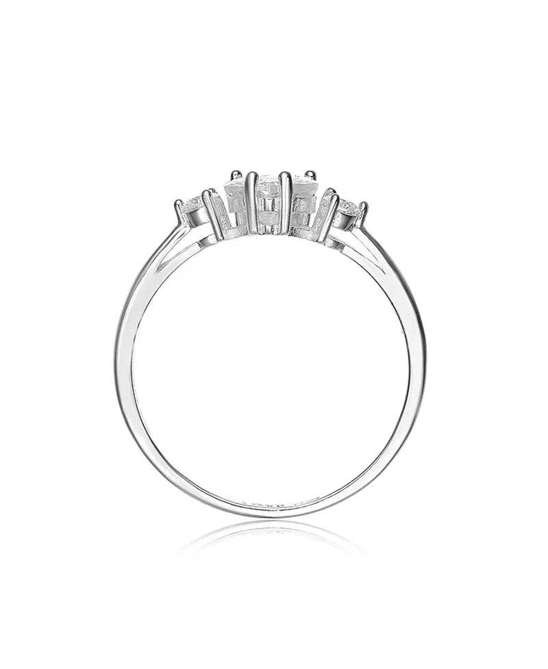 Sterling Silver & 14K Gold-Plated 'I Love You' Three-Stone Cubic Zirconia Ring