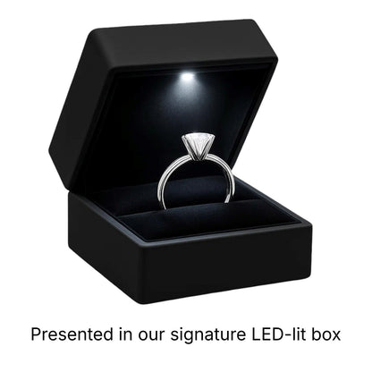 Nicholanti Collection 1 Carat Radiant Lab Grown IGI G/VS1 Diamond Solitaire Ring in 10k White Gold - worn on hand model view