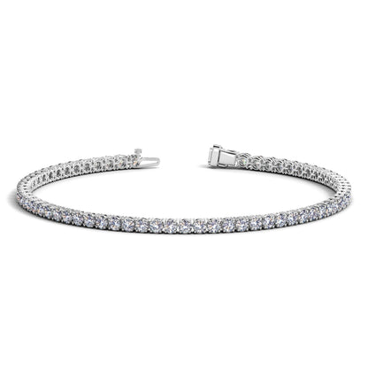 Nicholanti Collection Lab Grown Round Diamond Tennis Bracelet In 14K White Gold (3 Cctw F/G Vs2/Si1)