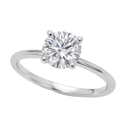 Nicholanti Collection 1 Carat Round Lab Grown IGI G/VS1 Diamond Solitaire Ring in 925 Sterl... - worn on hand model view