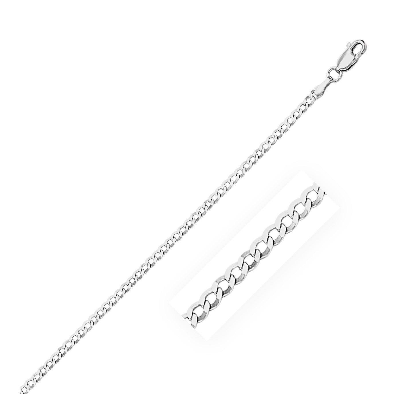 14k White Gold Anklet with Fancy Hammered Oval Links