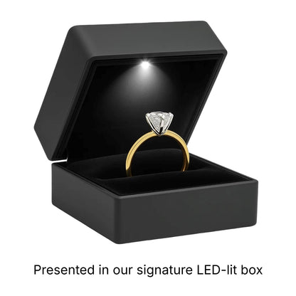 Nicholanti Collection 1 Carat Princess Lab Grown IGI G/VS1 Diamond Solitaire Ring in 14k Yel... - worn on hand model view
