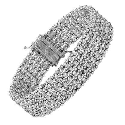 Medium Red Carpet Bracelet in 14k White Gold (14.10 mm)