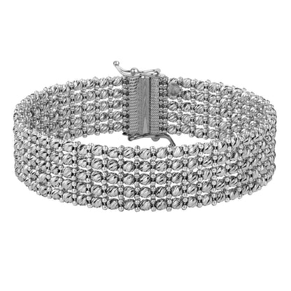Medium Red Carpet Bracelet in 14k White Gold (14.10 mm)