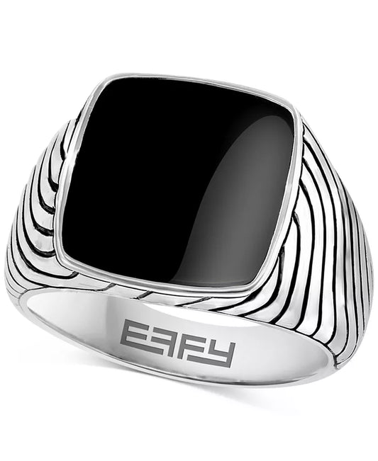 EFFYÂ® Men'S Onyx Ring in Sterling Silver