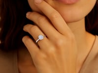 1 Carat Round Lab Grown IGI G/VS1 Diamond Solitaire Ring in 925 Sterling Silver